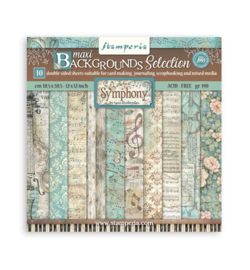 SBBL189 - Stamperia scrapbookingblok achtergronden 30,5x30,5 cm – Symphony - PAKKETPOST!