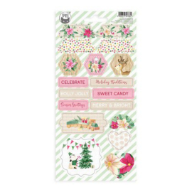 Piatek13 - Chipboard sticker sheet Santa‘s workshop 03 P13-SAN-36 10,5x22cm