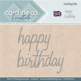 CDECD0126 Snij- en embosmal - Happy Birthday  - Card Deco