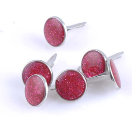 Enamal Brad Glitter met zilver - 10 stuks - Rose