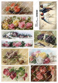 GH3048 Vintage vel - Bloemen - Gerda's Hobbyshop