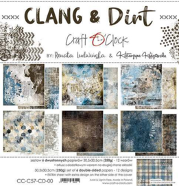 Craft O' Clock - Clang and Dirt - Paperpad 30.5x30.5 cm - PAKKETPOST!