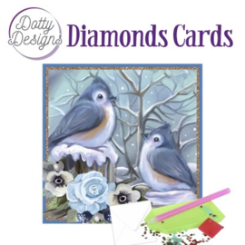 DDDC1159 Dotty Designs Diamond Cards - Kingfishers In The Snow