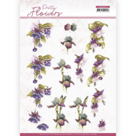 CD11579 3D vel A4  - Pretty Flowers - Marieke Design
