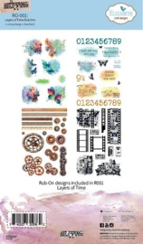 RO-001 ECD - Art Journal Specials - Beautifully Worn - Rub-ons Layers of Time