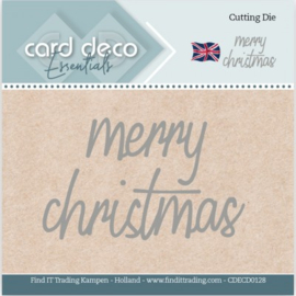CDECD0128 Snij- en embosmal -  Merry Christmas - Card Deco