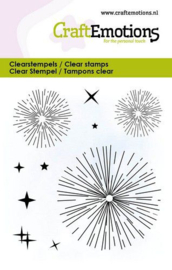 130501/5043 CraftEmotions clearstamps 6x7cm - Vuurwerk met sterren