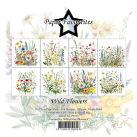 PF503 Paper Favourites - Paperpad 15x15 cm - Wild Flowers