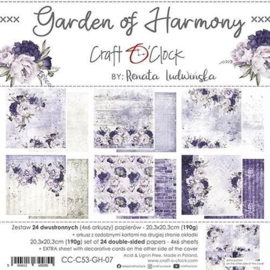 Craft O' Clock - Garden of Harmony - Paperpad 20.3 x 20.3 cm