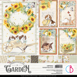 CBPM063 FARMHOUSE GARDEN PAPER PAD 12"X12" 12/PKG - PAKKETPOST!