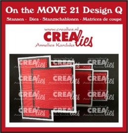 Crealies On the MOVE Design Q Vierkanten CLMOVE21 folded: 10 x 12 cm
