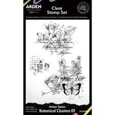 Maker Series 4x6 Inch Clear Stamp Set - Botanical Clusters 01 (ACSCS0010)