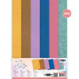 BB-A4-10010 Linen Cardstock Pack - Berries Beauties - Flutter Flair - A4