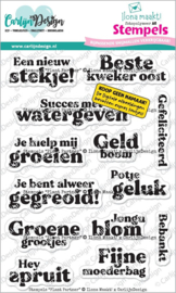 CDST-0169 CarlijnDesign Clear stamp Plant Partner