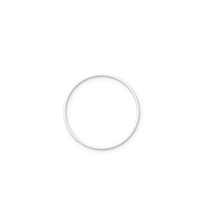 607-08 - Metalen ring Wit 8cm