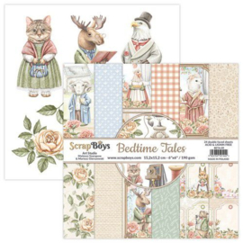 ScrapBoys Bedtime Tales paperpad 24 vl+cut out elements-DZ BETA-09 190gr 15,2x15,2cm