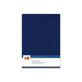 30 Donkerblauw - Linnen Karton A5 - 10 stuks - 240 gram - Card Deco