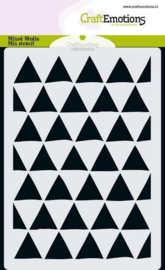 185070/4433 CraftEmotions MM Mix stencil design driehoek 60 graden A6