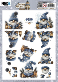 SB11049 3D Pushout Sheet - Berries Beauties - Gnomie Holidays - Blue