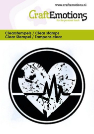 130501/5084 CraftEmotions clearstamps 6x7cm - Hart & slag in een rondje