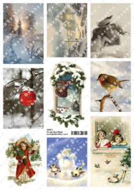 GH3102 Vintage vel - Winter/Kerst - Gerda's Hobbyshop