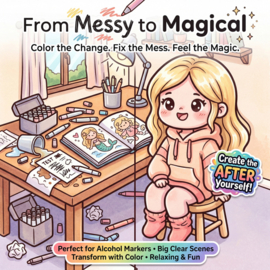 FITCCB10007 Findit Color - Coloring Book - From Messy to Magical Cute Cozy Coloring
