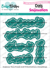 CDSN-0333 CarlijnDesign snijmallen Choco Friends words