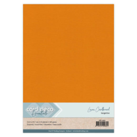 66 Tangerine - Linnen Karton A4 - 10 stuks - 240 gram - card Deco