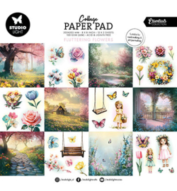 SL-ES-CPP375 - Collage Paper Pad Fluttering Flowers Essentials nr.375