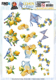 SB10948 3D Push Out - Yvonne Creations - Lemon Breeze - Lemon Bird