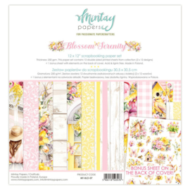 Mintay - Blossom Serenity - 12x12 Inch Paper Set - PAKKETPOST!!
