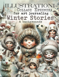 Maremi's Small Art - Illustrationi Collage Ephemera for Art Journaling - Winter Stories & Background