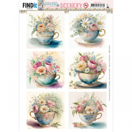 BBSC10019 Push-Out Scenery - Berries Beauties - Whispering Spring - Tea Square
