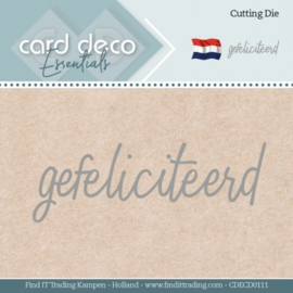 CDECD0111 Snij- en embosmal -  Gefeliciteerd - Card Deco