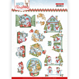 CD11708 3D vel A4 - Wintery Christmas - Yvonne Design