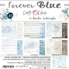 Craft O' Clock - Forever Blue - Basic Paper Set 20.3x20.3 cm