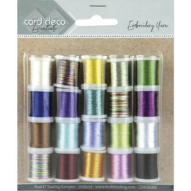 CDEGK003  Card Deco Essentials - Embroidery yarn mix 03