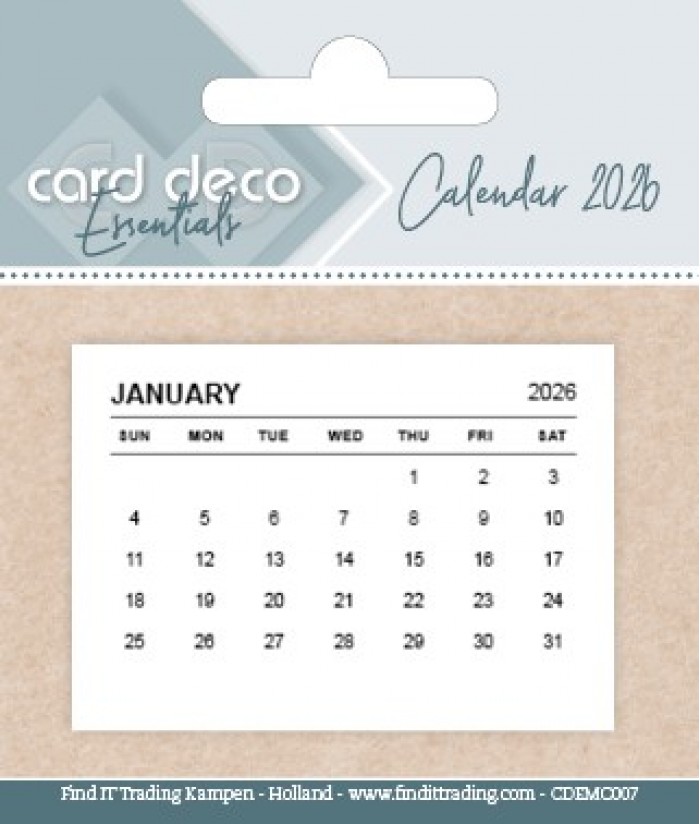 CDEMC007 Card Deco Essentials - Calendar tabs - 10 stuks