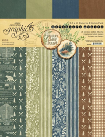 4503250 Graphic 45 - Adventure Awaits - 8,5x11 Inch (A4) Patterns & Solids Pack