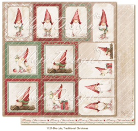 1127 Scrappapier dubbelzijdig - Plaatjes - Traditonal Christmas - Maja Design