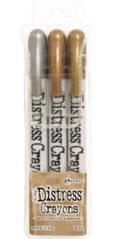 TDBK58700 Tim Holtz - Distress Crayons - Metallic set