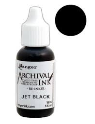 Ranger Archival Ink Re-Inkers Jet Black 0.5 fl oz (ARR30799)