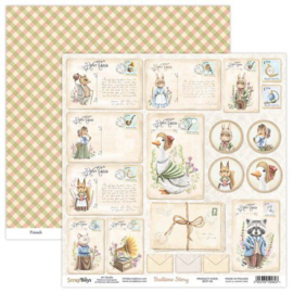 ScrapBoys Bedtime story paper sheet DZ BEST-06 190gr 30,5x30,5cm - PAKKETPOST!