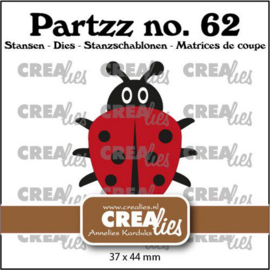 Crealies Partzz Lieveheersbeestje groot CLPartzz62 37 x 44 mm