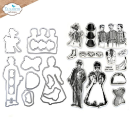 CSD400 Elizabeth Craft Design - Mr. & Mrs. - Art Journal Specials - Stamp& Die Set