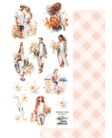 AA-SOS-11 Double-sided paper 30,5x15 cm Soul of Spring – extras to cut, 250 gsm (1 sheet)