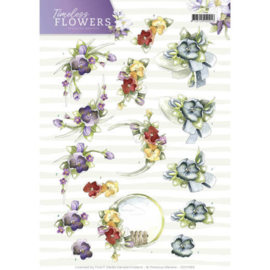 CD11083 Knipvel A4 - Timeless Flowers - Marieke Design