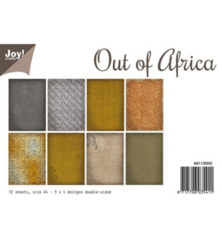 6011/0503 Paperbloc A4 a 12 vel - Out of Africa - Joy Crafts