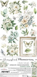 CC-C72-CHM-11 Craft O Clock Extras Set Flowers 15x30 cm Cherished Memories
