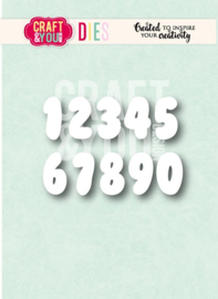 CW416 Craft & You Design - Fun by the Sea - Cutting Dies - Bubble Numbers